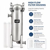 Boîtier de filtre à haut débit en acier inoxydable SS316L, type cartouche, pour la filtration des liquides dans les applications de transformation des boissons et des produits chimiques