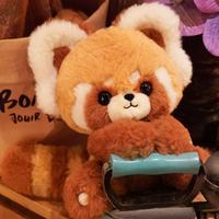 Peluche Ours Mignon en Coton PP, Corps Marron-Orange, Joues Blanches, Pattes Orange, Cadeau d'Anniversaire, Vente en Gros