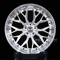 XINLAI Nouvelles jantes en métal forgé à 4 pièces, finition argent poli, design Deep-Dish, 18-24 pouces, 5x112/5x114.3/5x120, garantie 5 ans