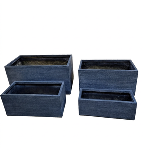 Exquisite Square Fiberglass Clay Flower <b>Pots</b> Planters Eco-Friendly Durable Raised Garden Bed Home Nursery Decor - Product Image 1