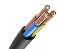 Câble d'alimentation flexible RVV H05VV-F 3 conducteurs en cuivre pur gainé PVC IP65 300/500V pour automobile, éclairage DIY, industrie et bâtiment