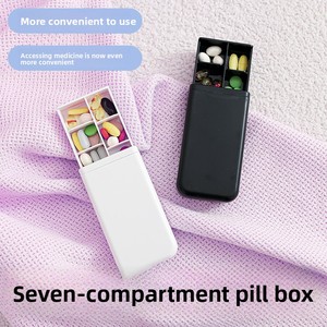 Boîte à pilules portable transfrontalière en plastique, distributeur <span class=keywords><strong>automatique</strong></span> de médicaments, boîte de rangement scellée pour le transport de pilules, type tiroir - Product Image 3