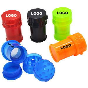 Custom Plastic Herb Grinder Big Storage Layer Capacious Tobacco Grinder Saver Jar Container For smoking accessories