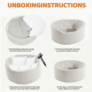 Haute qualité compression mousse balle fosse mémoire mousse éponge intérieur rond sec balle <span class=keywords><strong>piscine</strong></span> pour tout-petits enfants mousse balle fosse - Product Image 4