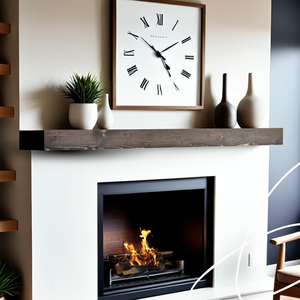 Mesa <span class=keywords><strong>de</strong></span> comedor <span class=keywords><strong>de</strong></span> madera estilo repisa <span class=keywords><strong>de</strong></span> chimenea, hecha <span class=keywords><strong>de</strong></span> madera envejecida, combinación modular, diseño antideslizante, muebles para sala <span class=keywords><strong>de</strong></span> estar - Product Image 5