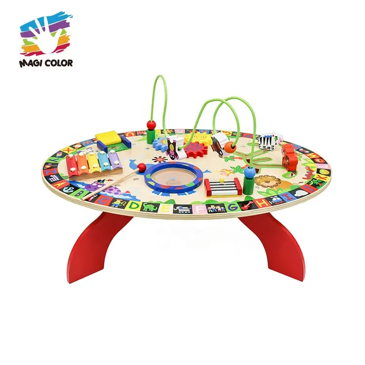 Высококачественный Многофункциональный обучающий игрушечный деревянный стол для занятий для детей W12D065