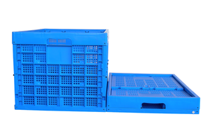 Lớn PP nhựa nestable PP lưới thị trường hộp có thể gập lại lưu trữ <span class=keywords><strong>Crate</strong></span> cho các loại trái cây rau rắn ráp Thùng - Product Image 2