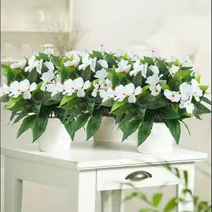 Decoración de Balcón con <span class=keywords><strong>Impatiens</strong></span> Artificiales en Macetas Combinadas con Ramos de Vegetación, Ideal para Bodas en Interiores y Exteriores - Product Image 3