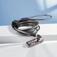 MK815 Nouvelle serrure de sécurité pour ordinateur portable avec câble à combinaison à 4 chiffres réinitialisable en fil galvanisé