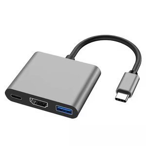 Adaptateur <span class=keywords><strong>USB</strong></span> C vers HD Hub multiport 3 en 1 <span class=keywords><strong>Type</strong></span> C vers HDTV 4K, <span class=keywords><strong>USB</strong></span> 3.0 Adaptateur de convertisseur de port de charge <span class=keywords><strong>USB</strong></span> C Power Delivery - Product Image 2