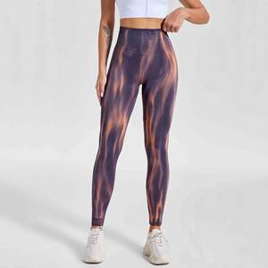 Colorful Tie Dye Aurora High Waist Butt-Lifting for Outdoor Running and Fitness <b>Women</b> Seamless Yoga <b>Leggings</b> Pants - Product Image 3
