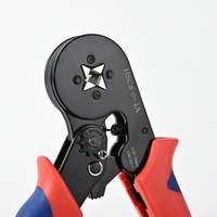 Pince à sertir à cliquet auto-ajustable professionnelle HSC8 6-4A dentée pour bricolage et OEM, pour bornes de câbles de 0,25 à 10 mm (AWG 23-7)