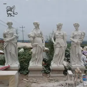 BLVE现代花园装饰白色大理石真人大小四季雕像石希腊女神雕塑