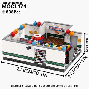 MOC1474 FNAF Pizzeria Midnight Stage Sin Figuras de Acción, Bloques de Construcción, Sets de Figuras, Ladrillos, Juguetes de Amigos, 5 Noches en <span class=keywords><strong>Freddy</strong></span>'s - Product Image 2