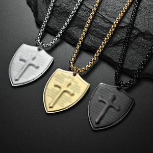 สร้อยคอไม้กางเขนสแตนเลสจี้ unisex ของขวัญเครื่องประดับ - Product Image 2