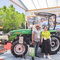 Traktor 35HP 4X4 Mini Pertanian 4WD Tracteur Agricole Traktor Pertanian untuk Pertanian Agricola Diesel Kecil Suku Cadang Ban