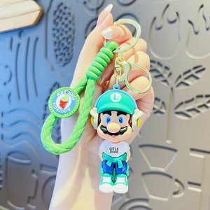 Cartoon 3D PVCAnime SuperBros Series Keychain Rubber CuteLuigi <strong>Yoshe</strong> Key Chain Doll Bag Pendant Car Keychain - Product Image 6