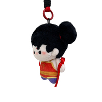 Porte-clés en peluche Nezha, mini-anime animal mignon brodé en coton PP doux de haute qualité, 5 cm x 10 cm