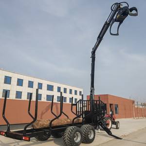 Trattore Log rimorchio con gru forestale opzione argano idraulico e altalena idraulico Dragbar 4WD ruote - Product Image 6