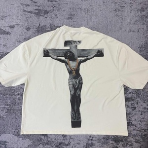 Camiseta TS4173 100% Algodón, Corte Cuadrado, Logotipo Personalizado, Estampado a Rayas, Cuello Redondo, Estilo Urbano, Manga Corta para Hombre - Product Image 2