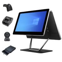 Système PC POS tactile 15.6 "double écran POS contrôle tactile avec imprimante pour la vente au détail