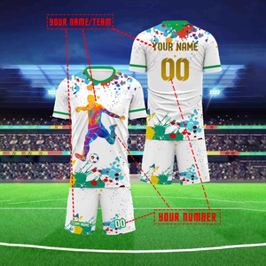 ชุดเสื้อฟุตบอลโพลีเอสเตอร์ 100% แบบสั่งทำจำนวนมาก พร้อมคุณสมบัติแห้งเร็ว เป็นมิตรกับสิ่งแวดล้อม ตัวอย่างสินค้าพร้อมส่งภายใน <span class=keywords><strong>7</strong></span> <span class=keywords><strong>วัน</strong></span> จัดส่งข้าม<span class=keywords><strong>ประ</strong></span>เทศ - Product Image 1