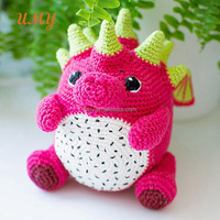 Poupées amigurumi faites à la main, dragon en peluche, dinosaure en peluche, jouet doux et câlin, animaux au crochet