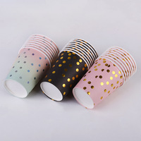 Ensemble de gobelets à thé jetables en papier avec couvercles, logo personnalisé imprimable, 12 oz et 16 oz