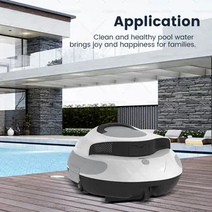 100 Minuten Werktijd 5000Mah Batterijcapaciteit Oplaadbare Ipx8 Waterdichte Niveau Automatische Robotachtige Zwembadreiniger Robot