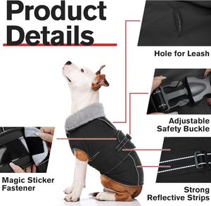 Gilet pour chien Hot-Button OEM, MOQ 200 : Coque imperméable/coupe-vent, doublure en laine, logo/couleur/taille entièrement personnalisés, expédition rapide en 7 à 15 jours - Product Image 4