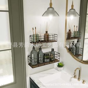 Ironwood <b>Wall</b> <b>Mounted</b> Storage Rack Medium Size Large Capacity For Bedroom Bathroom <b>Shelves</b> - Product Image 4
