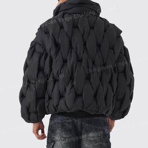 Novedad 2025: Chaqueta Acolchada para Hombre, Tejida a Mano, con Capucha, Estilo Casual, para Invierno - Product Image 2