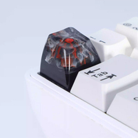 1u Handmade Personalized Artisan Cherry Blossom Mount Fuji Resin Epoxy Keycap for Mechanical Keyboard - Custom Decor