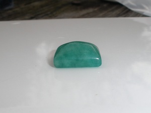 Cabochon rectangulaire vert émeraude, gemme naturelle non montée (15x12mm) pour la fabrication de bijoux - Product Image 4