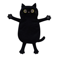 Micro-ondes Heat Pack Lavande Graines De Lin Amovible Et Lavable Poupée De Chat Noir Pour Épaule Et Cou Oreiller Coussin Chauffant