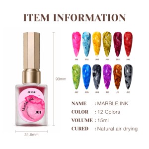 เจลเพ้นท์เล็บ JTING 15 มล. ลายดอกไม้บานสะพรั่ง น้ำหมึกหินอ่อน เจลยูวีสำหรับทาเล็บ รับผลิตแบบ OEM แพคเกจฉลากส่วนตัว - Product Image 4