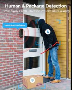Sonnette vidéo avec caméra WiFi à double objectif 5MP, grand <span class=keywords><strong>angle</strong></span>, audio bidirectionnel, interphone vidéo - Product Image 3