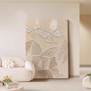 Texture Painting Butterfly 3D Hand Painted Oil Painting Frameless Abstract <b>Art</b> Wall Decor Living Room Entryway Decor - Product Image 3