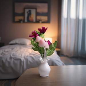 W117 Dusk to Dawn <strong>Sensor</strong> Mushroom Wall Lamp <strong>Plug</strong> <strong>in</strong> Night <strong>Light</strong> Decoration for Baby Bedroom Cute Gift - Product Image 2