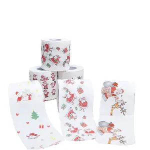 Cheap price Christmas OEM/ODM 2/3 ply sanitary paper tissue /toilet paper with good price