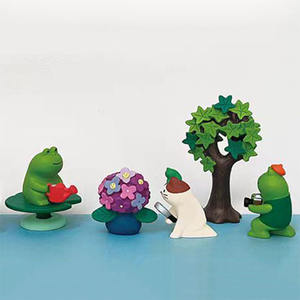 Decoratieve Creatieve DIY Pruimenregen Kikker Kolom Mode Hars Ambachten Huis Cartoon Bureaublad Beeldje Accessoires - Product Image 2