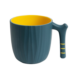 <b>Childrens</b> Double Walled Toothbrush <b>Cup</b> With Handle Two Color Design For Home Use Student Mouthwash <b>Cup</b> - Product Image 5