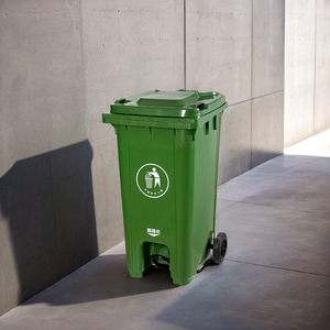 Contenedor de Basura para Exteriores Traust de 240L, de HDPE, <span class=keywords><strong>con</strong></span> <span class=keywords><strong>Pedal</strong></span> y Ruedas, Ideal para el Cuidado de Mascotas - Product Image 5