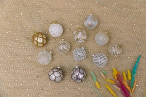 Meilleures décorations de <span class=keywords><strong>Noël</strong></span> en verre rond de grande taille pour la décoration de la maison - Product Image 4