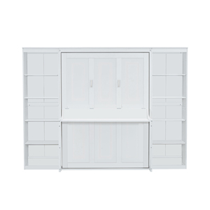 [Stock US] Livraison Gratuite <span class=keywords><strong>Lit</strong></span> Murphy Grand Format <span class=keywords><strong>avec</strong></span> Bureau et Étagère Blanc – Expédition depuis l'Entrepôt US, Prise en Charge du Dropshipping - Product Image 2