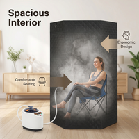 Sauna Portátil TOYING TY-1 90x90x180cm con Panel de Control Computarizado P1-P9, Ionizador de 1000W-1200W, 7.55kg, Carpa de Sauna de Vapor para Interiores