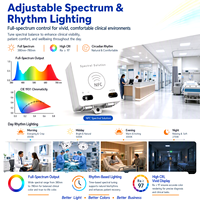 Lampu Downlight LED Putih yang Dapat Disesuaikan 1600K-12000K CCT, Lampu Plafon Tersembunyi NFC DUV yang Dapat Disesuaikan untuk Pencahayaan Komersial