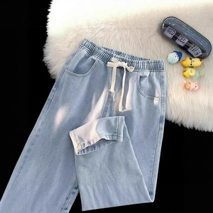 Pantalones Harem Largos para Hombre, Estilo Casual, de Tela Ligera, Cintura Elástica, con Cierre de Amarre, Tendencia Veraniega - Product Image 5