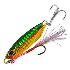 Leurre de pêche <span class=keywords><strong>Horizon</strong></span> Metal Jig 10g 15g 20g 30g 40g 50g avec hameçons assistés pour jigging, leurre de pêche en mer à lancer lent - Product Image 1