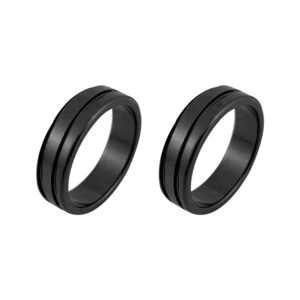 Anelli di lusso di alta qualità per coppie 8 anelli di nozze nero bianco rosa blu blu caffè in ceramica - Product Image 2